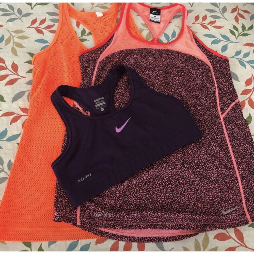 Nike/Fila Athletic Bundle Tanks Sports Bra Size Medium